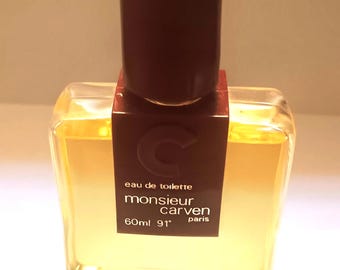 Vintage Monsieur Carven Eau de Toilette Paris Frankreich Splash 60 ml