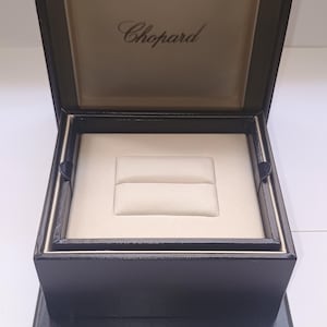 Chopard schwarz Leder Ring Box große Aufbewahrungsbox Box