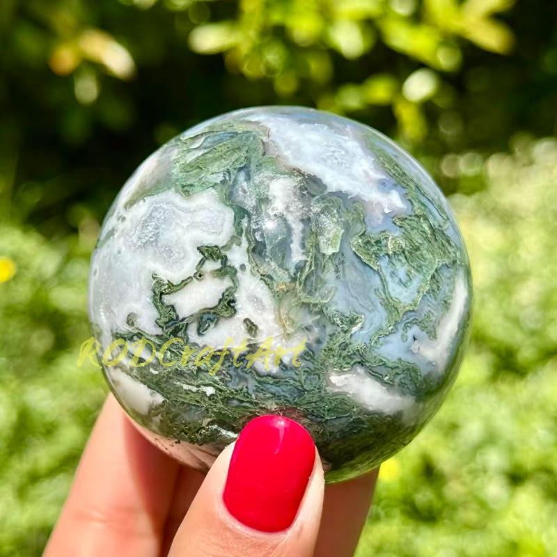 Moss agate sphere - Etsy 日本