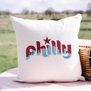 Philly Skyline Embroidery Design, Baseball City Machine Embroidery File, 5 Size. image 9