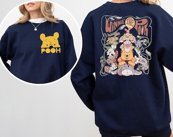 Winnie the Pooh Friends Sweatshirt, Pooh Tigger Piglet Eeyore Sweatshirt, Peekaboo Pooh Hoodie, Matching Disney Family Trip Crewneck 463097