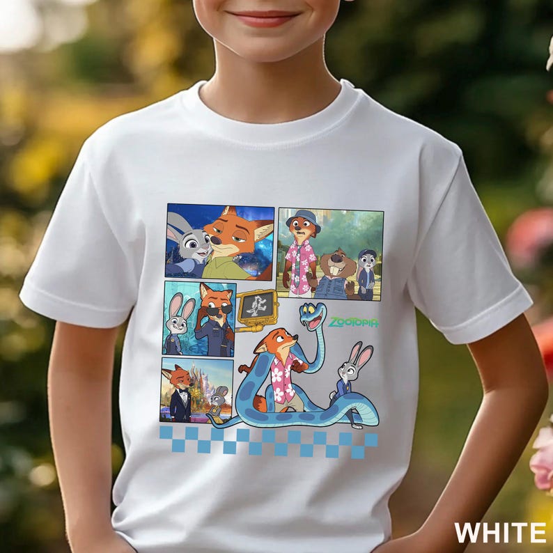 Zootopia Bunny Fox Duo Graphic Tee | Retro Cartoon Animal City T Shirt 464518 bild 18
