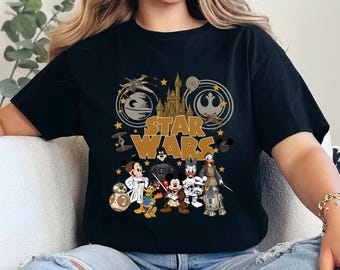Star Wars Mickey And Friends Shirt, Disney Mickey Han Solo Shirt, Goofy Stormtrooper Shirt, Donald Duck Jedi Shirt, Disney Castle Tee 463588