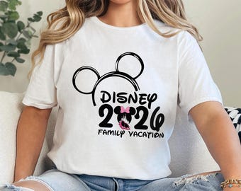 Disney Family Vacation 2026 Shirt, Disney Family Shirt, Mickey Shirt, Minnie Shirt, Disney Trip Shirt, Disneyworld Vacation Shirt 464380