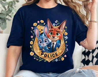 Zootopia Police Badge Shirt, Judy Hopps & Nick Wilde Tee 463856