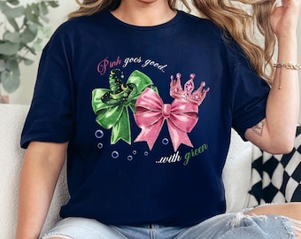 Wicked the Movie Shirt, Elphaba Glinda Coquette Bow Tee 464468