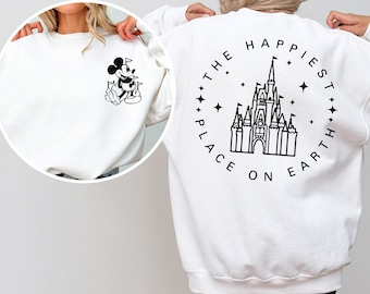 The Happiest Place One Earth Sweatshirt, Magical Castle Hoodie, Mickey Castle Hoodie, Disney Vacation Hoodie, Magic Kingdom Crewneck 463806