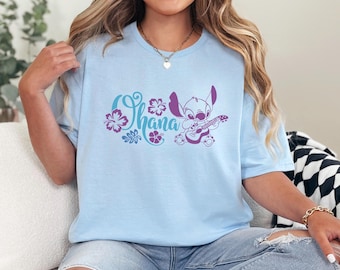 Disney Lilo and Stitch Ohana Summer Time Shirt, Cute Stitch Portrait Tee, Disney Shirt, Disney Summer Shirt, Stitch Summer Tee 463901