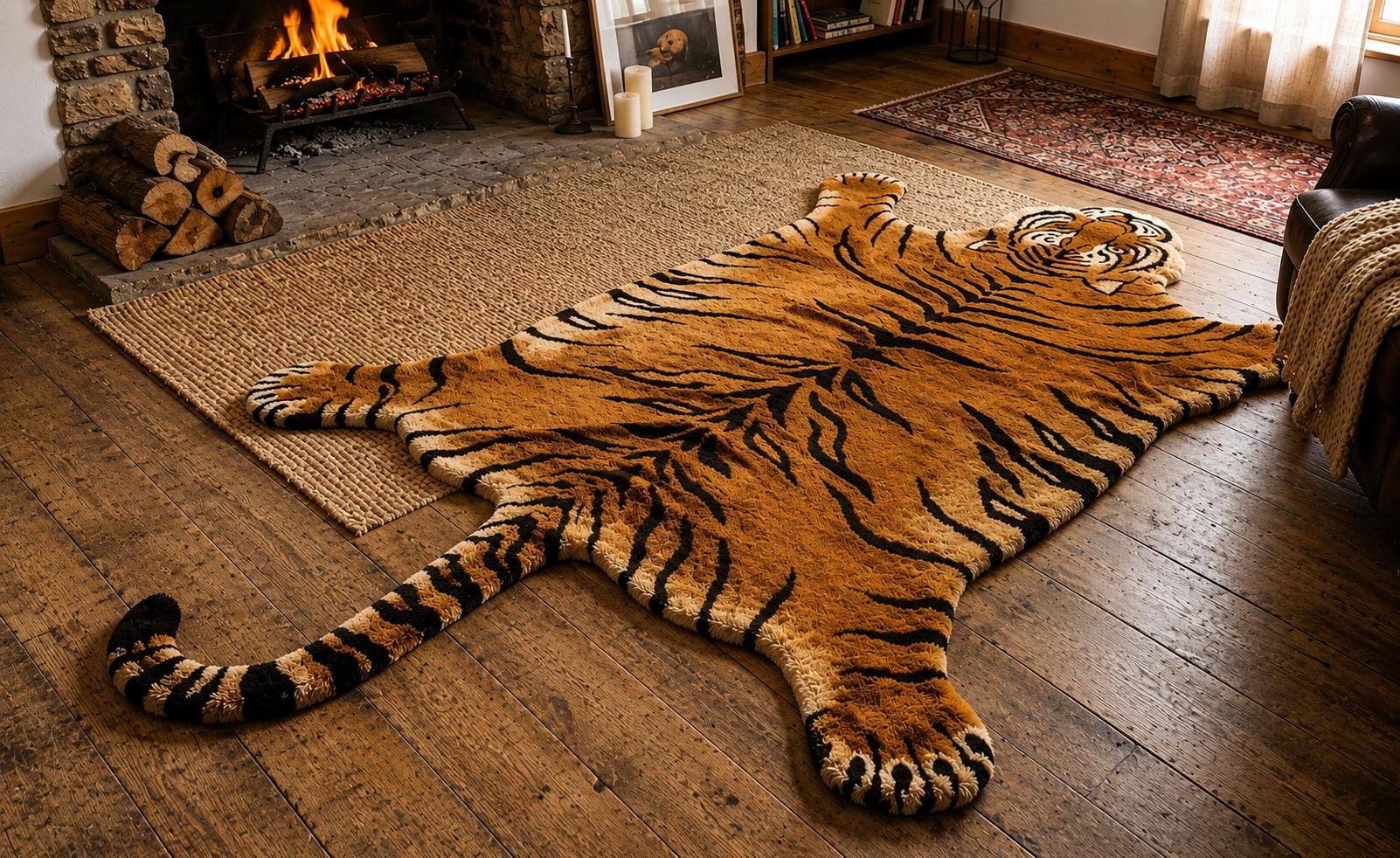 Tiger Skin Rug - Etsy