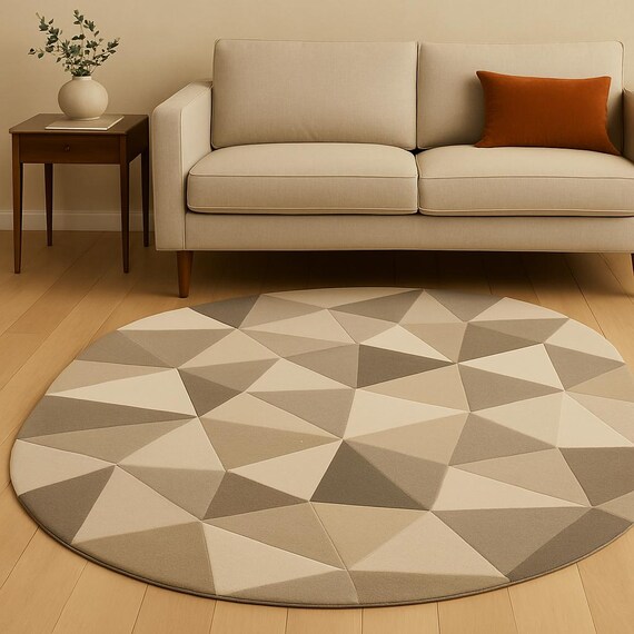 Rond hoogpolig vloerkleed - Lofty Fringe Lichtblauw | Sfeervol