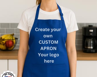Custom Logo Apron, Custom Business Apron with Logo, Custom Chef Apron,Customized Apron, Commercial Apron, Promotional Apron, Barista Apron