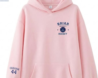 Briar University  Graham 44 Embroidered Sweatshirt, Custom name on sleeve Crewneck, Romance Reader Gift