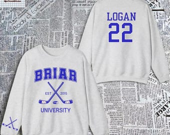 Logan 22 Briar University Embroidered Sweatshirt and Hoodie,Off-Campus Series Merch, gift for her, hot trend
