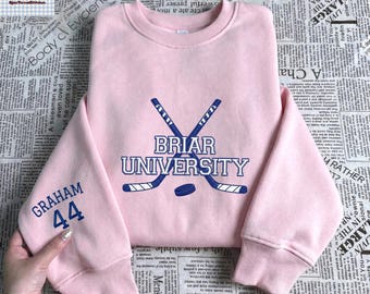 Briar University Embroidered Sweatshirt, Graham 44 Crewneck, Romance Reader Gift