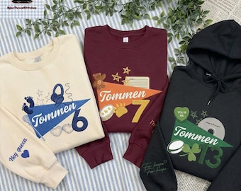 Boys of Tommen Embroidered Sweatshirt and Hoodie: Custom Name Apparel, Johnny Kavanagh, 7 Gibsie, Binding 13, Keeping 13 Book Merch