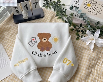 Boys of Tommen Taming 7 Embroidered Sweatshirt and   Hoodie | Claire Bear My Biggsy Tee, Bookish Gift, Gibsie and Claire Romance Apparel