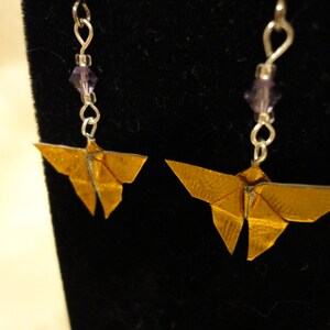 Gold Origami Butterfly Earrings