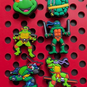 Teenage Mutant Ninja Turtles Croc Charms Set of 6 Clog Shoe Jibbitz