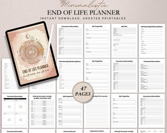 Legacy Planning Binder | End of Life Planner (Digital Download)