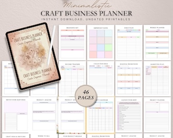 Printable Craft Business Planner, Handmade Business Plan (Digital Download)