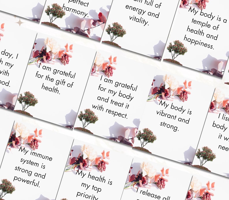Health Affirmation Cards Printable | Healing & Wellness Cards ...