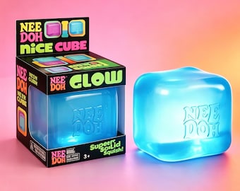 Nettes Cube Sensorisches Fidget Spielzeug, Glow-in-the-Dark Stressabbau Spielzeug Stressabbau Squishy für Kinder Erwachsene