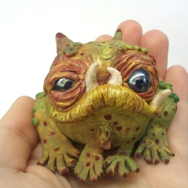 Clay Frog Ornament Toad Swamp Monster Creature Figurine