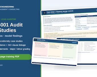 ISO 45001 Audit Case Studies — 6 Nonconformity Scenarios with Model Auditor Findings | Lead Auditor Training PDF