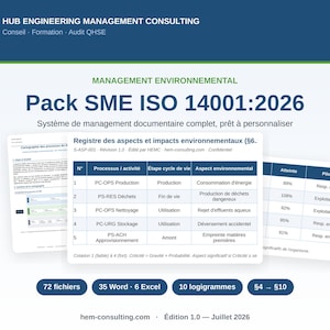Sistema de Gestão Ambiental ISO 14001:2026 - Pacote de Documentação para Certificação de PMEs