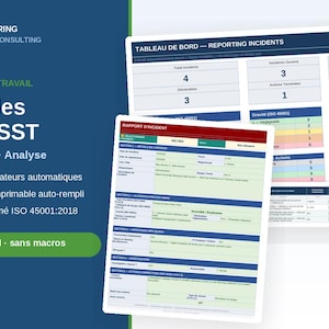 Logboek voor incidenten op het gebied van arbeidsveiligheid en -gezondheid — ISO 45001 Excel-sjabloon | Rapportage, monitoring en dashboard voor arbeidsveiligheid en -gezondheid