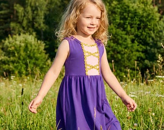 Rapunzel Purple Dress – Cotton Girls Princess Costume
