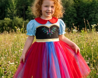 Anna Dress for Girls – Frozen Gift Costume for Kids