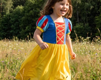 Snow White Cotton Dress for Girls – Princess Costume for Birthday Parties
