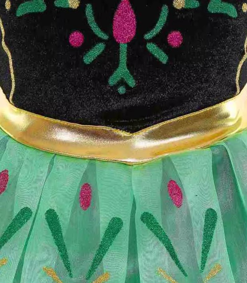 Anna Dress for Girls Green Princess Dress Frozen Inspired Costume — free download