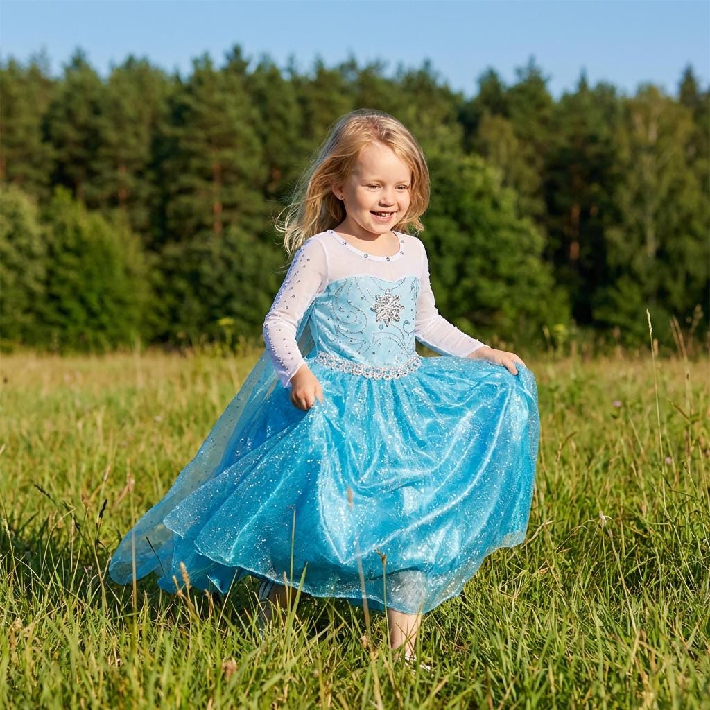 blue dress like elsa Elsa Maxi Dress - Ice Blue main image 1