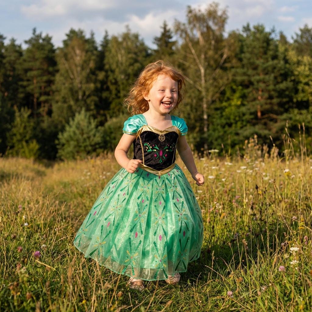 Disney Frozen Vestito Di Anna Frozen Frozen Anna Dress Costume  Tadpole