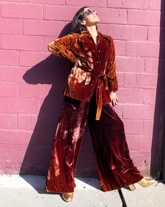 1970s Velvet Ombré Set