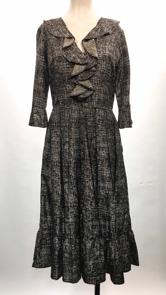 1980/90s Samantha Sung Hand Drawn Silk Dress