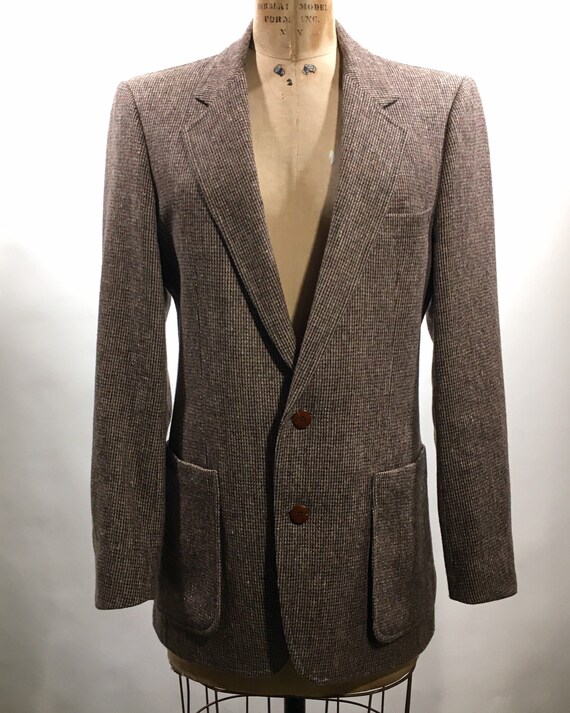 1970s Yves Saint Laurent Tweed Blazer M