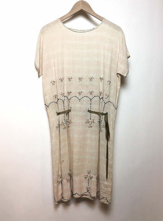 1930s Embroidered Cotton Dress