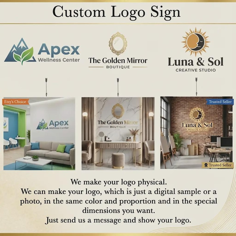Custom 3D Acrylic Business Logo Sign, Laser Cut Office Wall Decor - Etsy