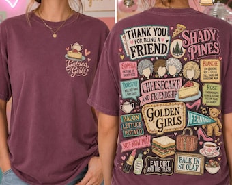 Retro Golden Thank You For Being Classic Movie Shirt, Stay Golden Shirt, Golden Girls, Retro Fan Lover 80s Vintage Movie Doodle Shirt 26
