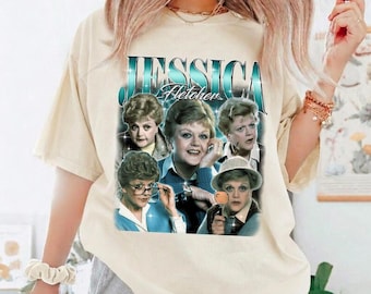 Jessica Fletcher Bootleg Shirt, Murder She Wrote Vintage 90s Bootleg Tee, Angela Lansbury Homage Shirt, Retro Jessica Fletcher Homage 12