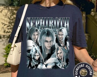 Sephiroth Bootleg Shirt, Vintage 90s Bootleg Tee, Video Game Villain Homage Shirt, Retro Sephiroth Graphic Tee 14