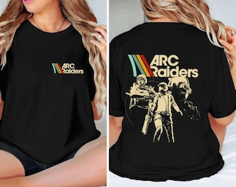 Camiseta vintage de Arc Raiders, camiseta retro de videojuegos, colores cómodos, camiseta gráfica de ciencia ficción de los 80, regalo para gamers 02