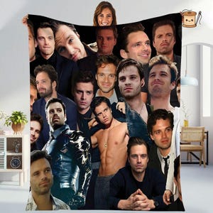 Captain America Marvel fleecedeken, Bucky Barnes 1917 deken, Winter Soldier Winter Soldier throw deken voor bedbank; afbeelding 1