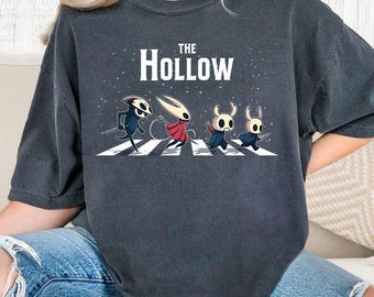 Camiseta Comfort Colors Hollow Knight Abbey Road, Camiseta Hollow Knight Crossroads Crew Silksong, Camiseta Silksong Hornet, Camiseta com personagens de Hollow Knight