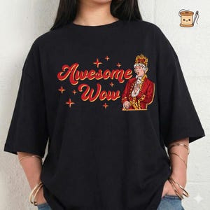 Maglietta natalizia King George Awesome Wow Maglietta natalizia Hamilton on Broadway Maglione natalizio musicale Regalo di Natale 2025 Maglietta coordinata di gruppo
