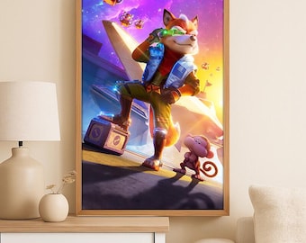 Star Fox 64 Poster Print | Gaming Poster | 3 Colors | Gaming Decor