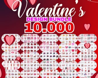 10,000+ Valentine Mega SVG Bundle | Valentine's Day SVG & Cut Files | SVG Design Bundle | Digital Download